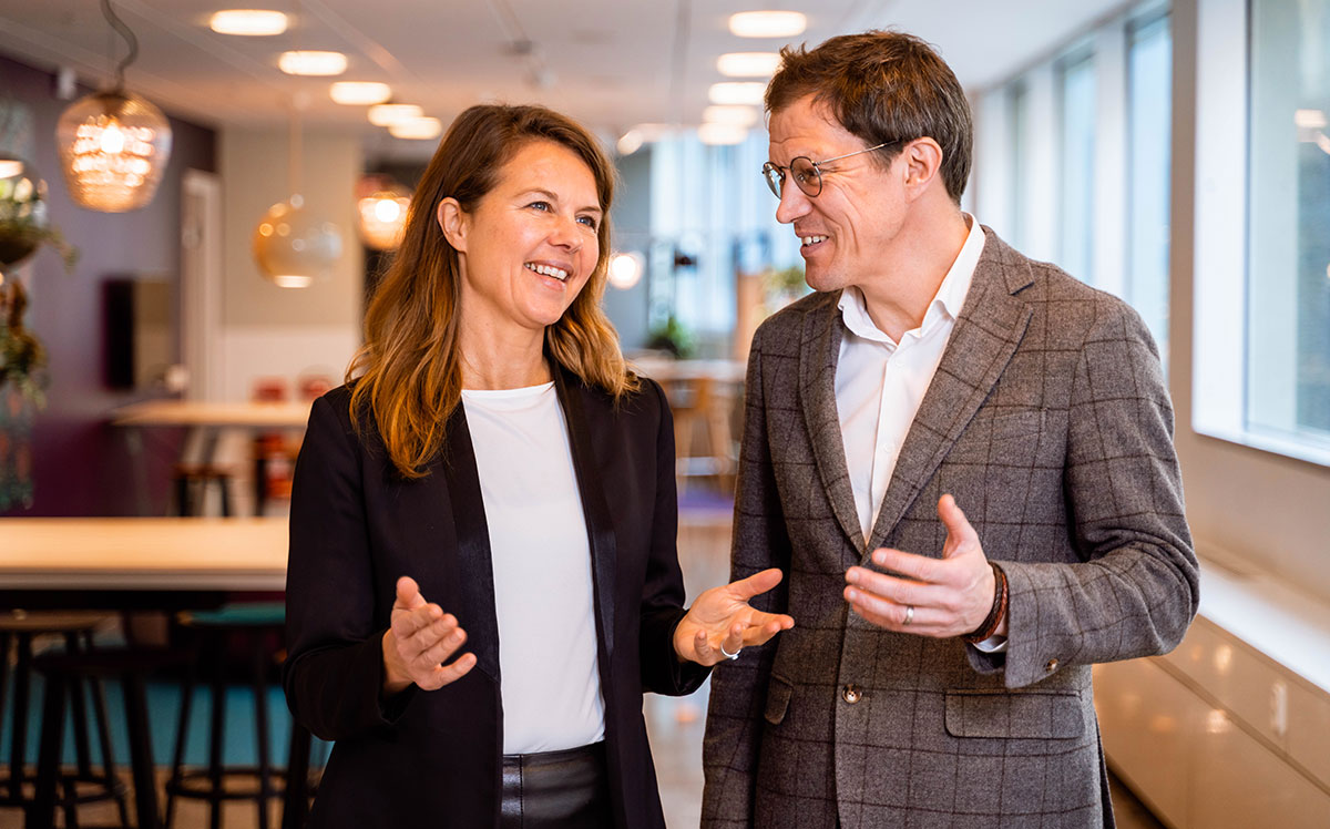 Linda Mannerby, hållbarhetschef, Grant Thornton och Edvard Unsgaard, Partner, Forever Sustainable